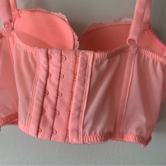 Victoria’s Secret Dream Angels Demi-bust balconette push up bra pink 34C EUC - Picture 4 of 10